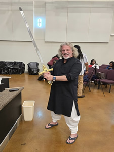 Richard, the Lionhearted, with a sword